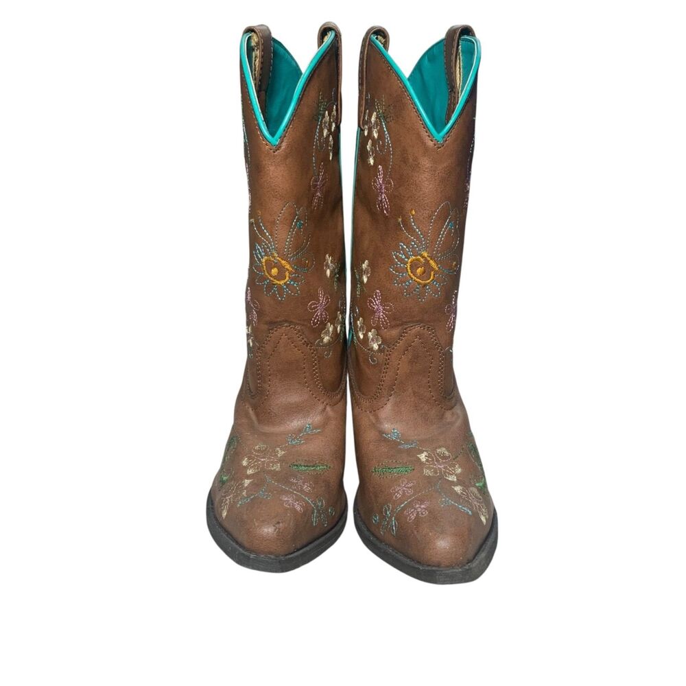 Shyanne Girls Floral Embroidery Western Boots Big Kids Sz 6 Style 41480 Rodeo